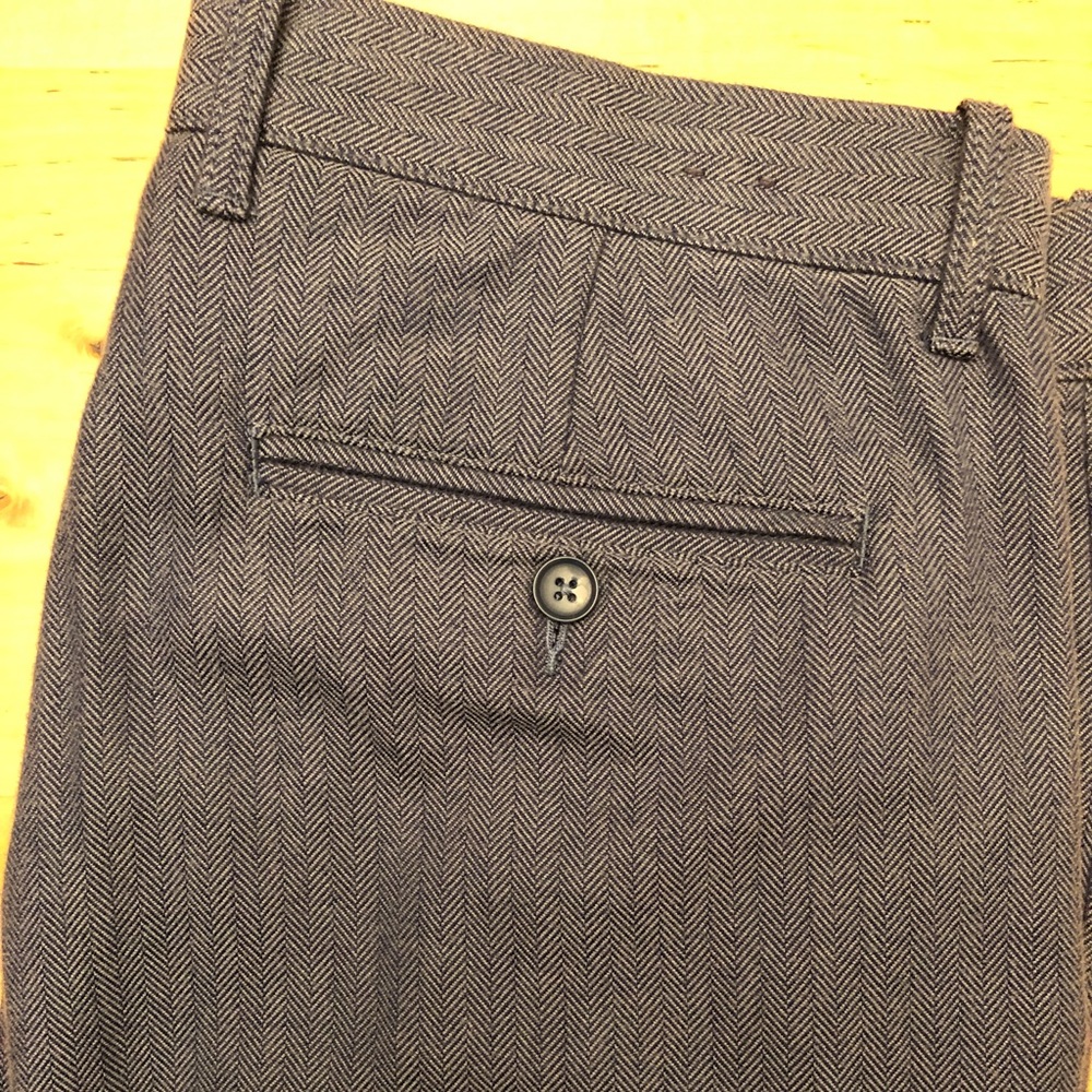 J. Crew The Driggs Blue Herringbone Dress Pants